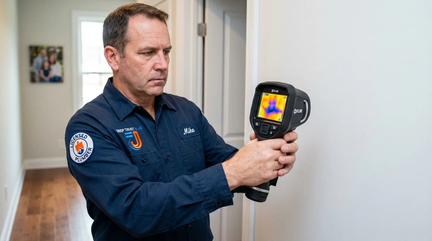Thermal imaging leak detection by Johns Plumbing LLC in Chase City